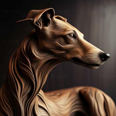 3D model Hungarian Greyhound dog (STL)